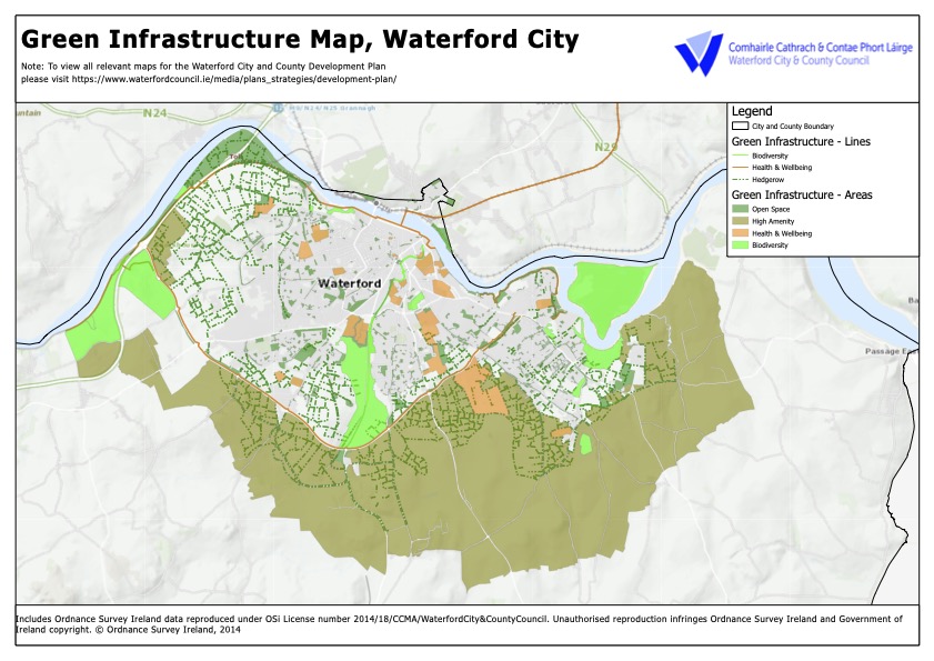 Map Green Infrastructure, Waterford City